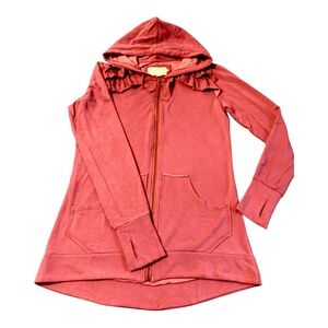 Pink Hooded Zip-Up Jacket